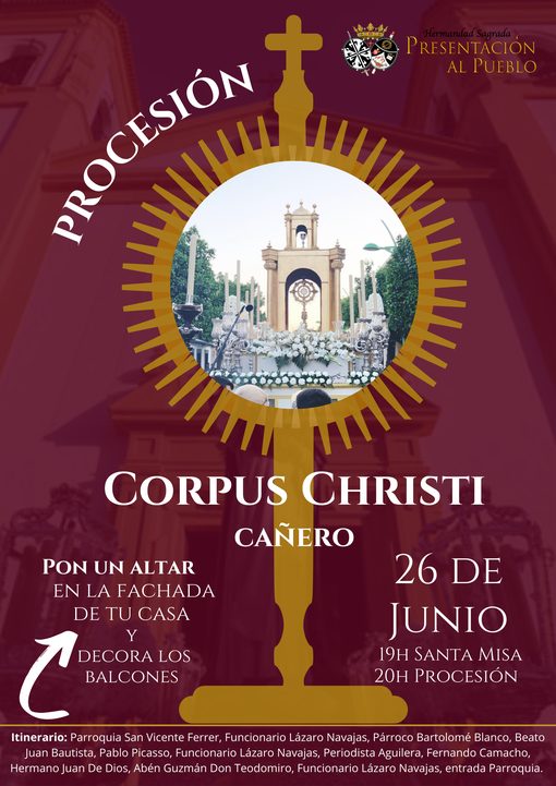 Cartel de la Procesión del Corpus Christi Cañero